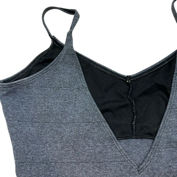 Ladies Danskin Grey V‎ Back Pull On Body Suit Size Large - Picture 5 of 11